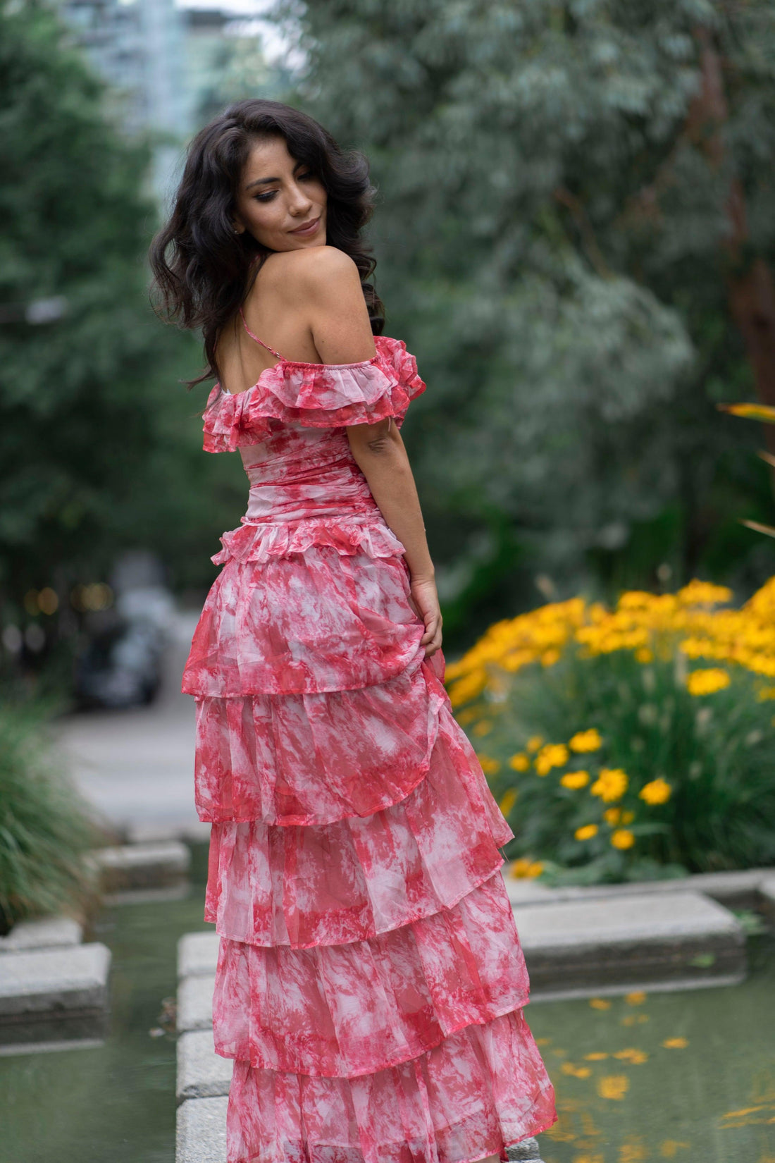 Floral off Shoulder Maxi Dress - Rutzela Luxuries
