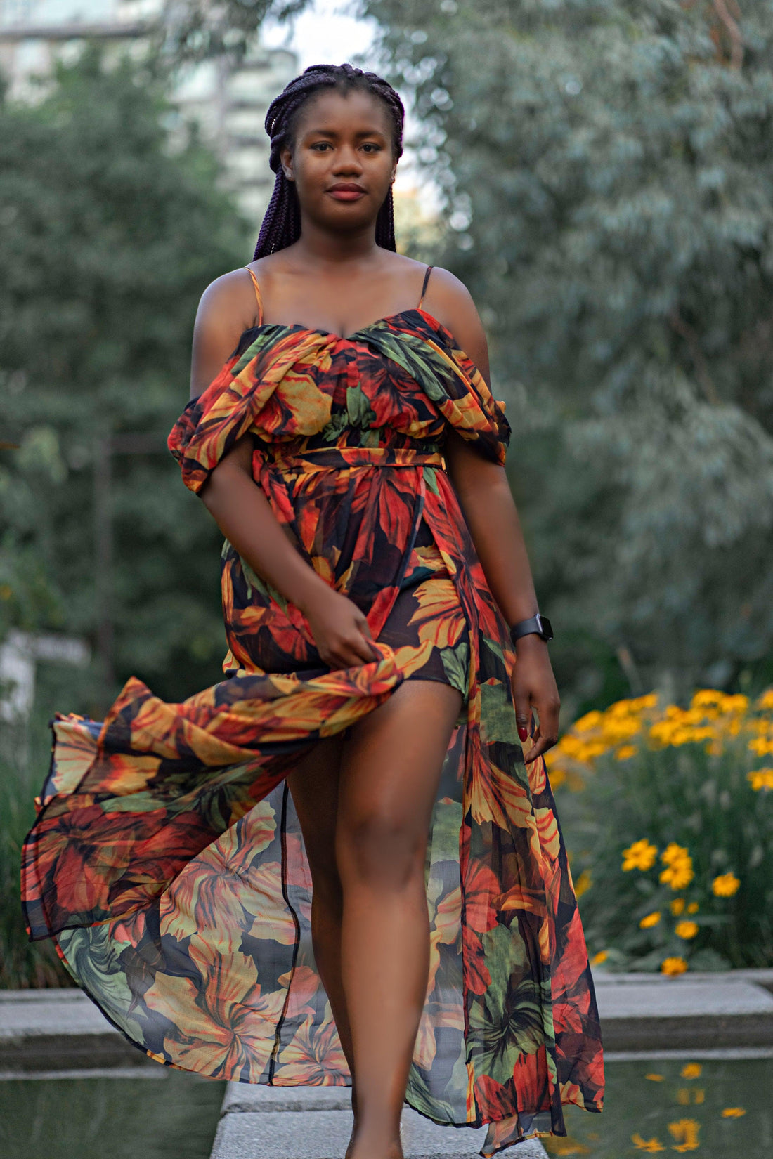 Floral Maxi Dress Formal - Rutzela Luxuries